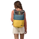 Patagonia Fieldsmith Roll Top Pack, patchwork: surfboard yellow w/abalone blue — available at Norwood