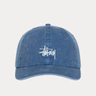 Stussy Basic Washed Low Pro Cap, faded navy — available at Norwood