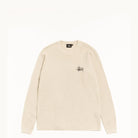 Stussy Basic Stock Raglan Thermal Shirt, bone — available at Norwood