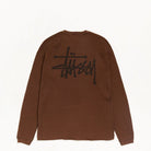 Stussy Raglan Thermal Basic Stock, brown — available at Norwood