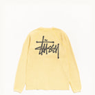 Stussy Basic Stock Raglan Thermal Shirt, pale yellow — available at Norwood