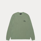 Stussy Raglan Thermal Basic Stock, sage — available at Norwood