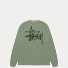 Stussy Raglan Thermal Basic Stock, sage — available at Norwood