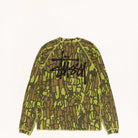 Stussy Raglan Thermal Basic Stock, tree bark camo — available at Norwood