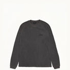 Stussy Basic Stock Raglan Thermal Shirt, washed black — available at Norwood