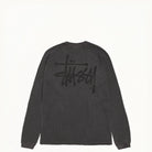 Stussy Basic Stock Raglan Thermal Shirt, washed black — available at Norwood