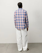 Stussy Beach Ombre Plaid Shirt, blue — available at Norwood