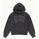 Stussy Block Sport Garment Dyed Hood, faded black — available at Norwood
