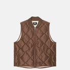 Stussy Insulated Vest, brown — available at Norwood