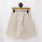 CUB Alia Shorts, grey & yellow stripe — available at Norwood