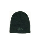 Stussy Stock Cuff Beanie, marled hunter green — available at Norwood