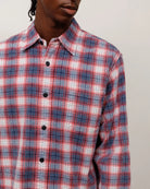 Stussy Dax Plaid Shirt, red — available at Norwood