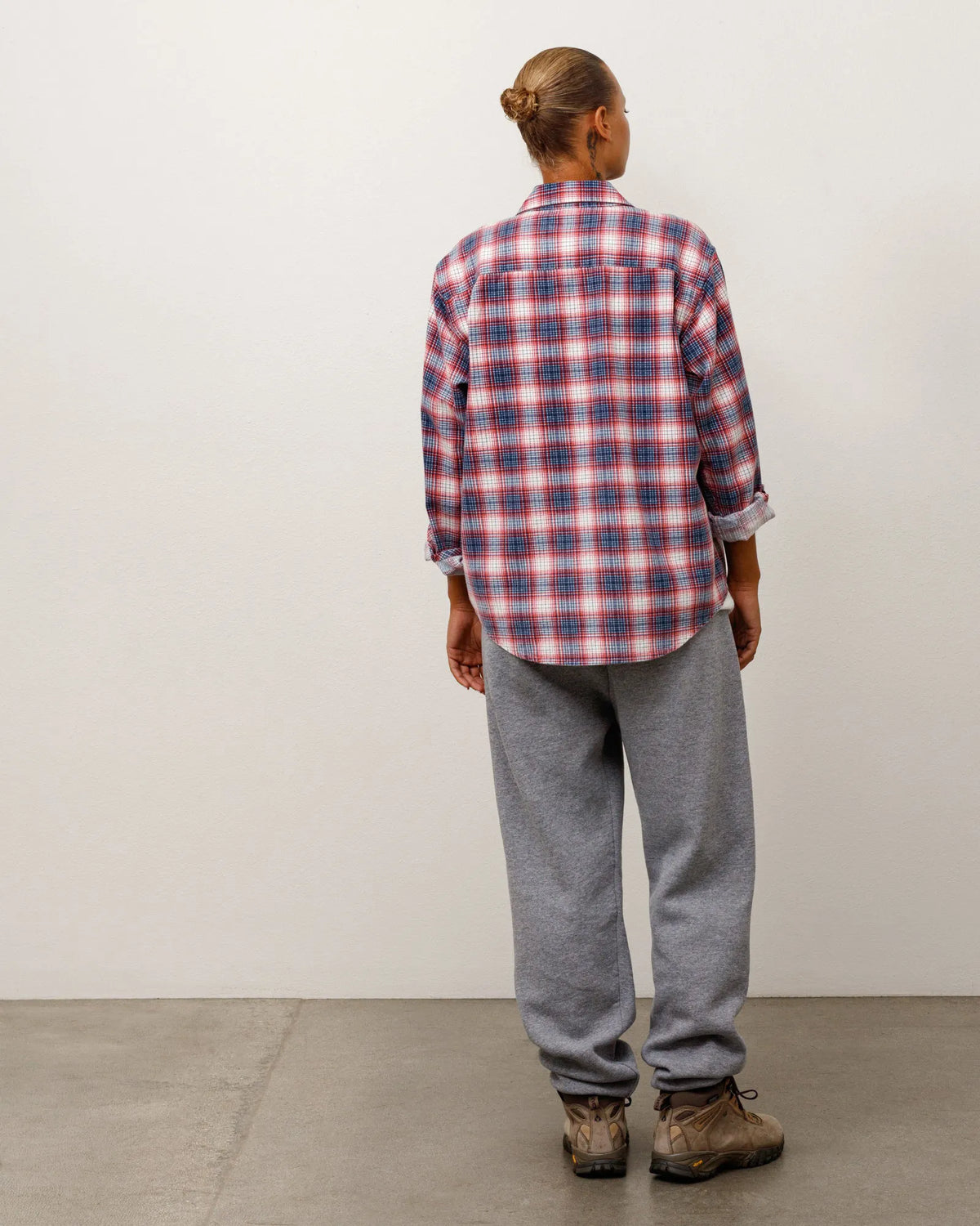Stussy Dax Plaid Shirt, red — available at Norwood