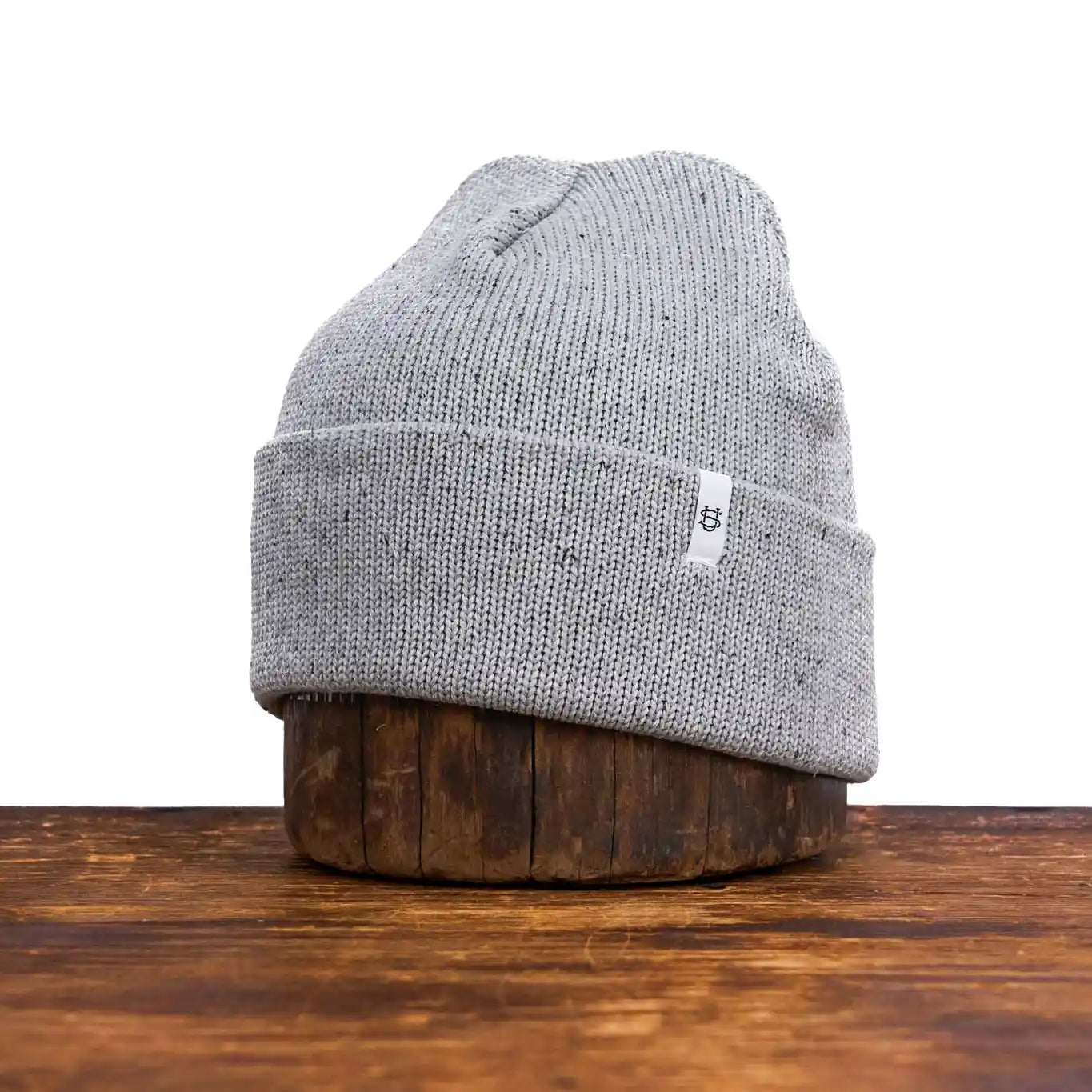 Upstate Stock Super Fine Upcycled Cotton Watchcap, grey fleck