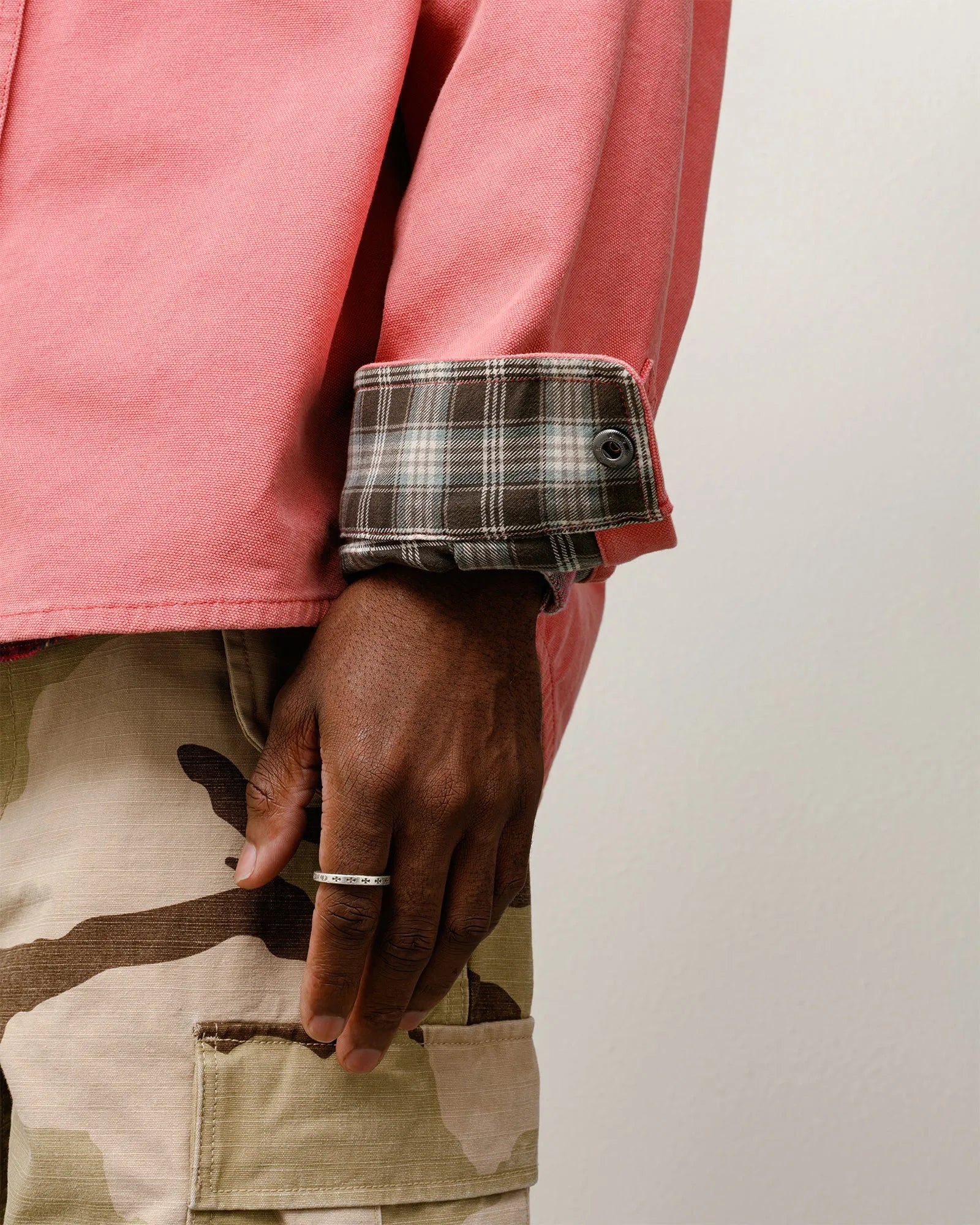 Stussy Heavy Washed Canvas Shirt, berry — available at Norwood