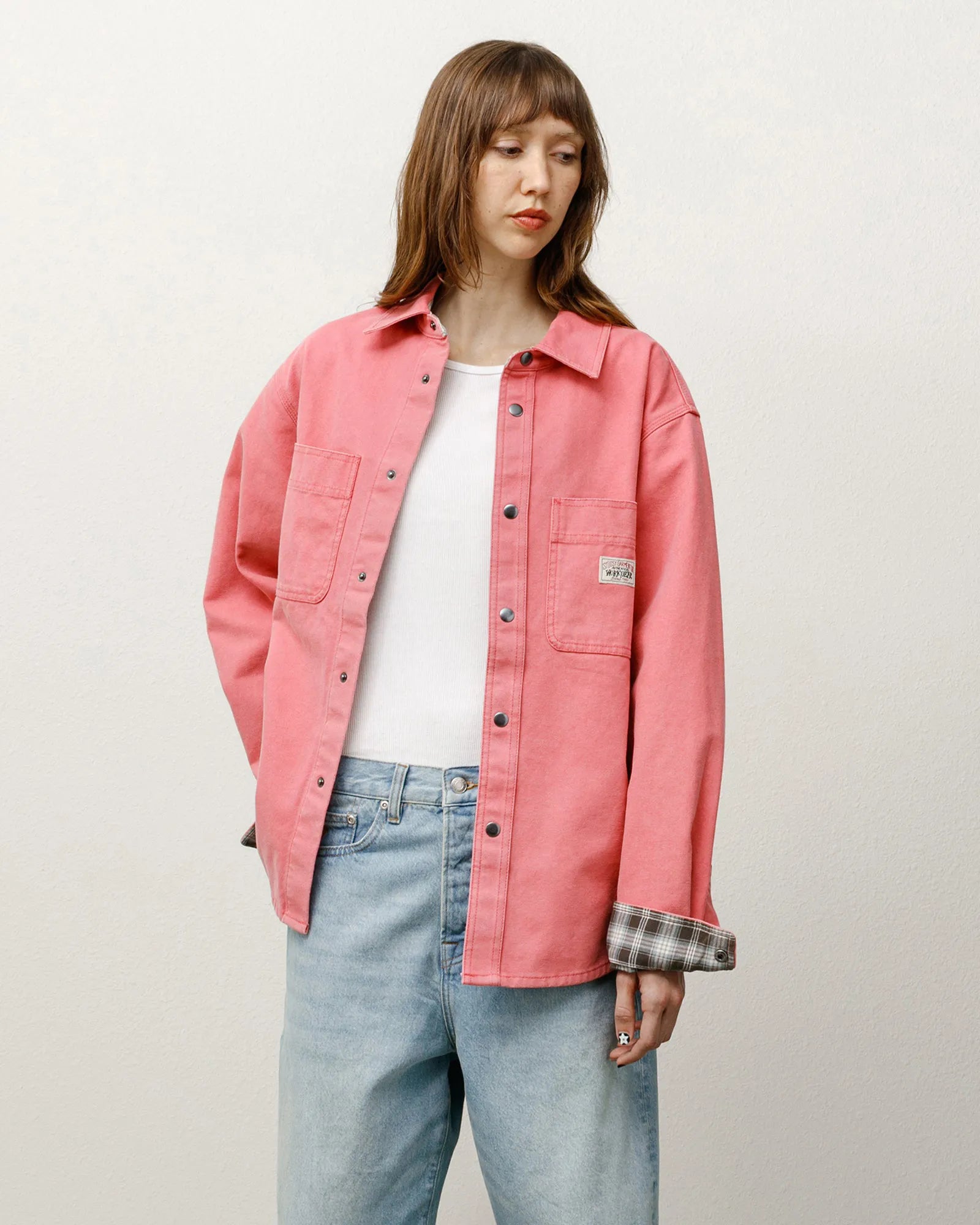 Stussy Heavy Washed Canvas Shirt, berry, 1110355-berr – Norwood