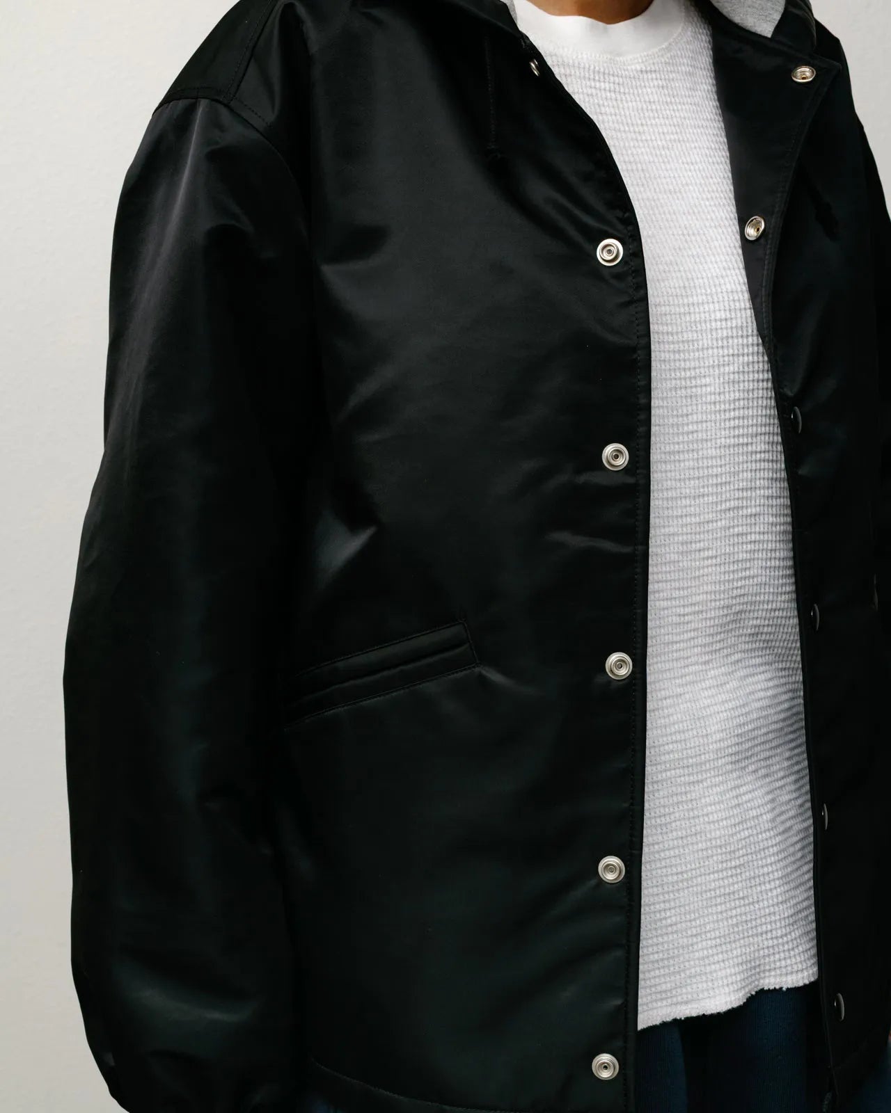 Stussy Hooded Coaches Jacket, black — available at Norwood