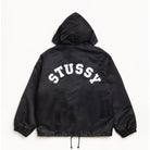 Stussy Hooded Coaches Jacket, black — available at Norwood