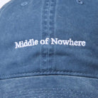 The Quiet Life Middle Of Nowhere Desert Serif Dad Hat, vintage blue — available at Norwood