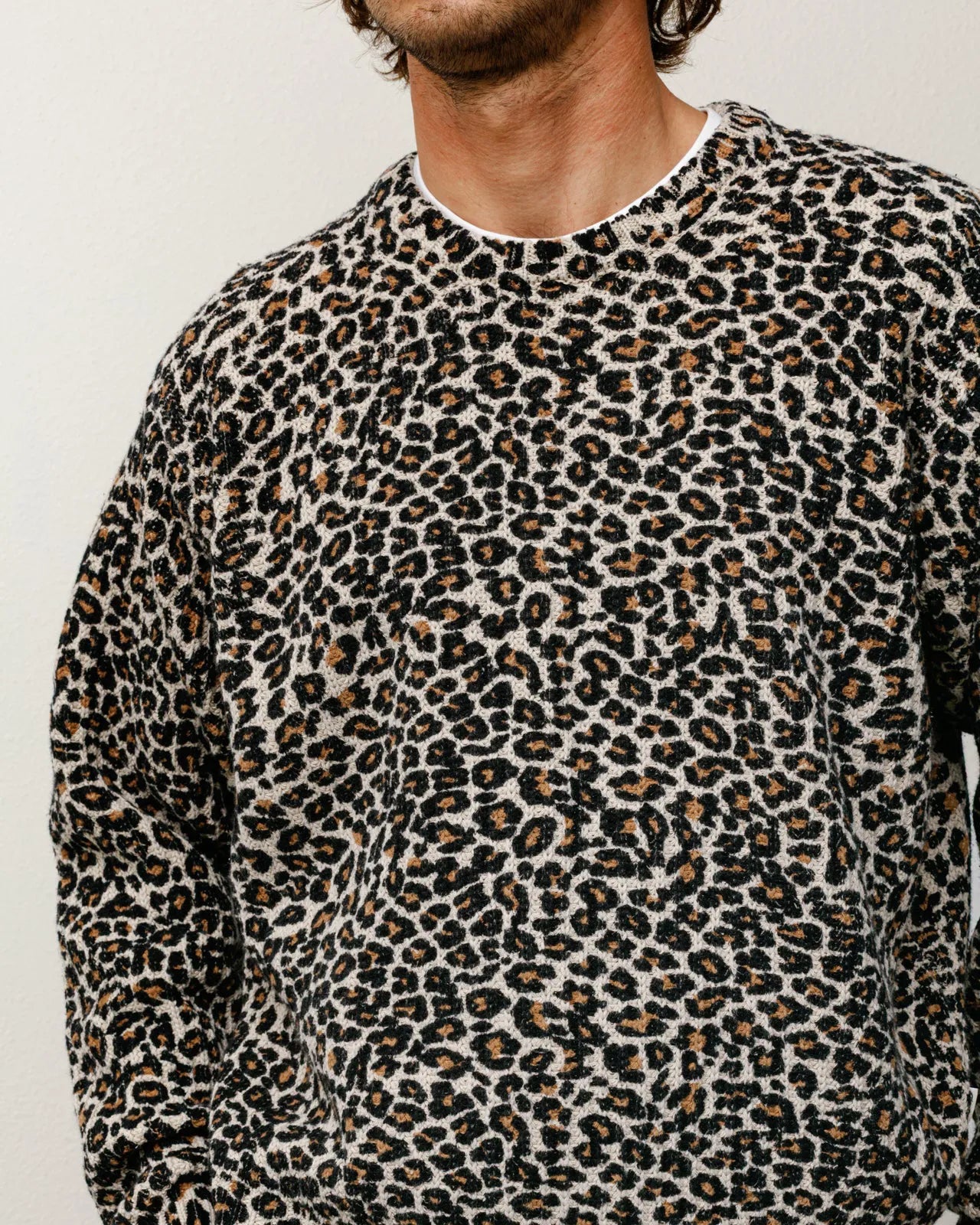 Stussy Leopard Sweater, leopard — available at Norwood