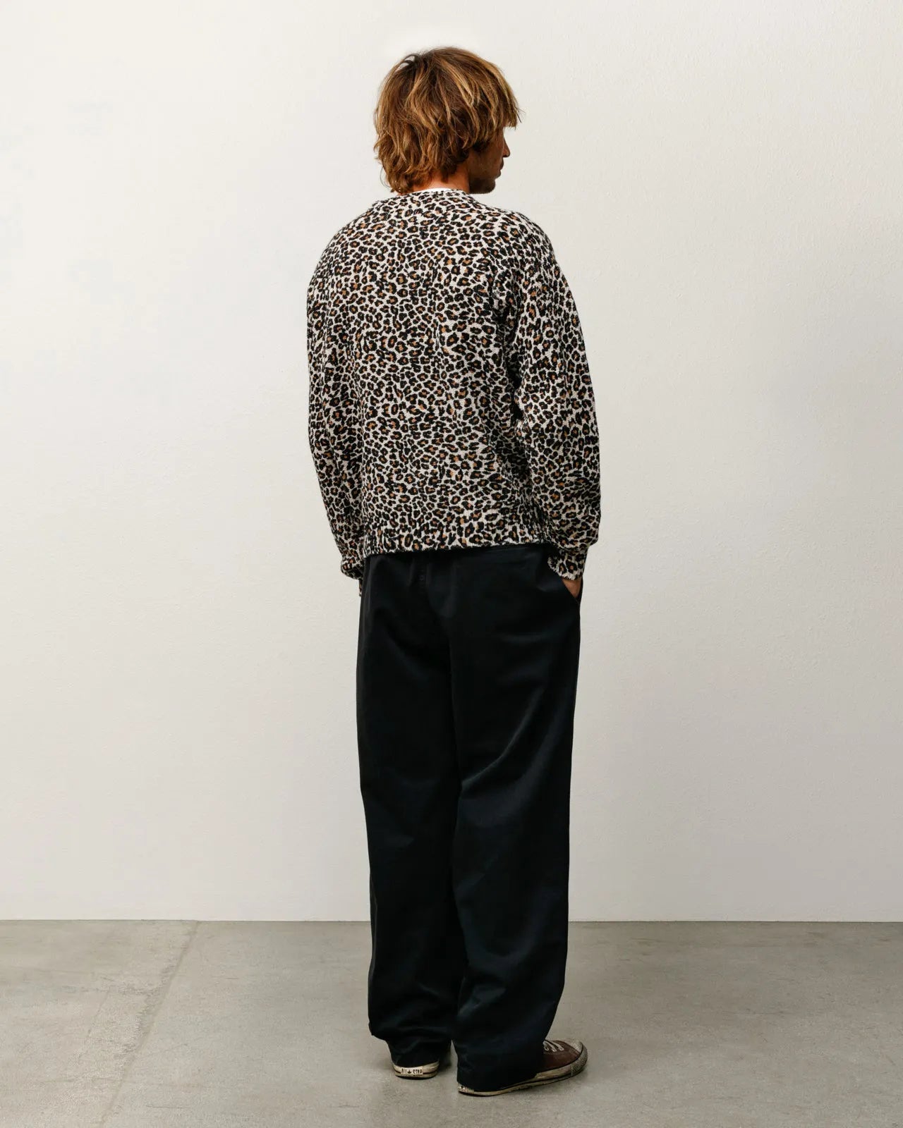 Stussy Leopard Sweater, leopard — available at Norwood