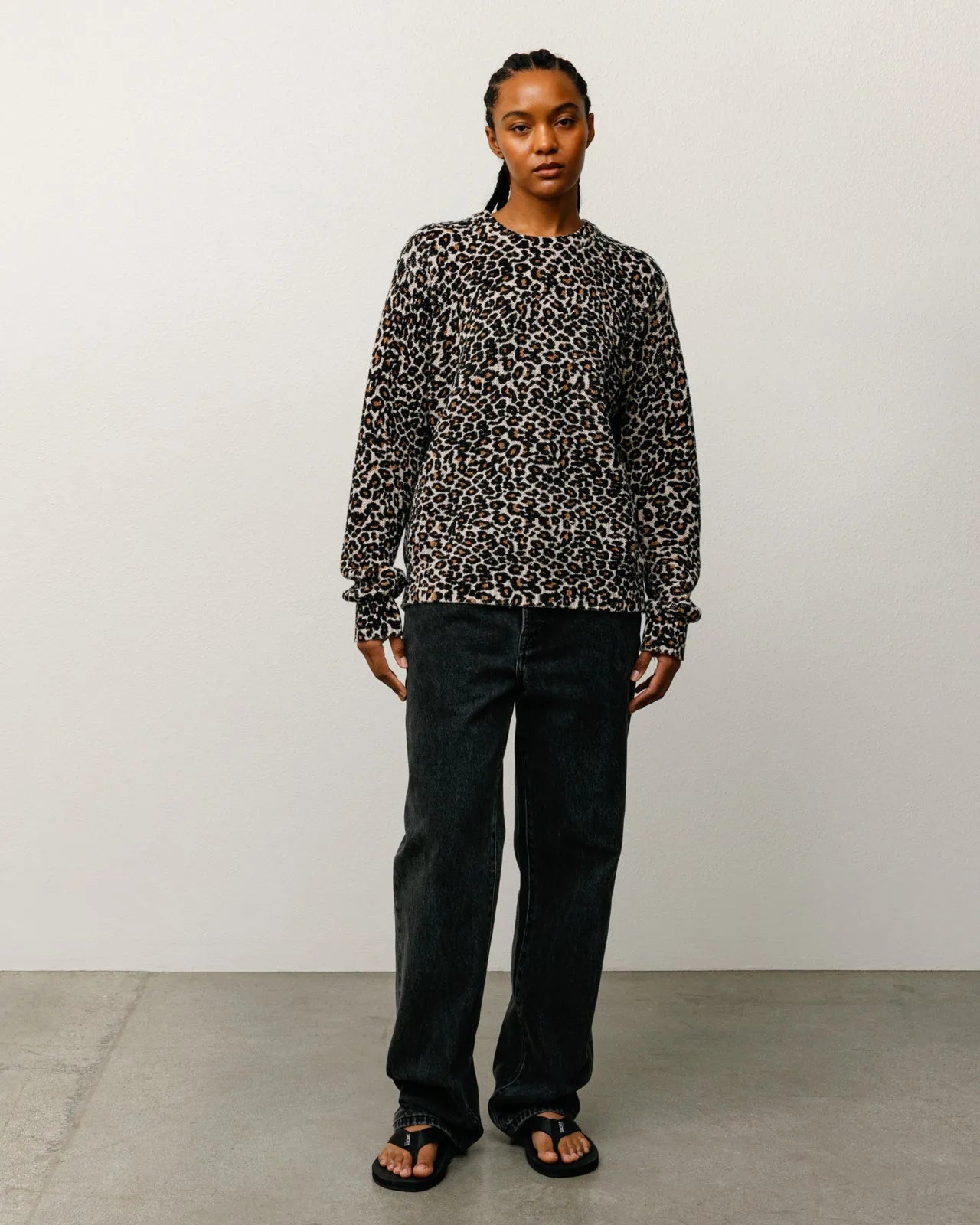Stussy Leopard Sweater, leopard — available at Norwood