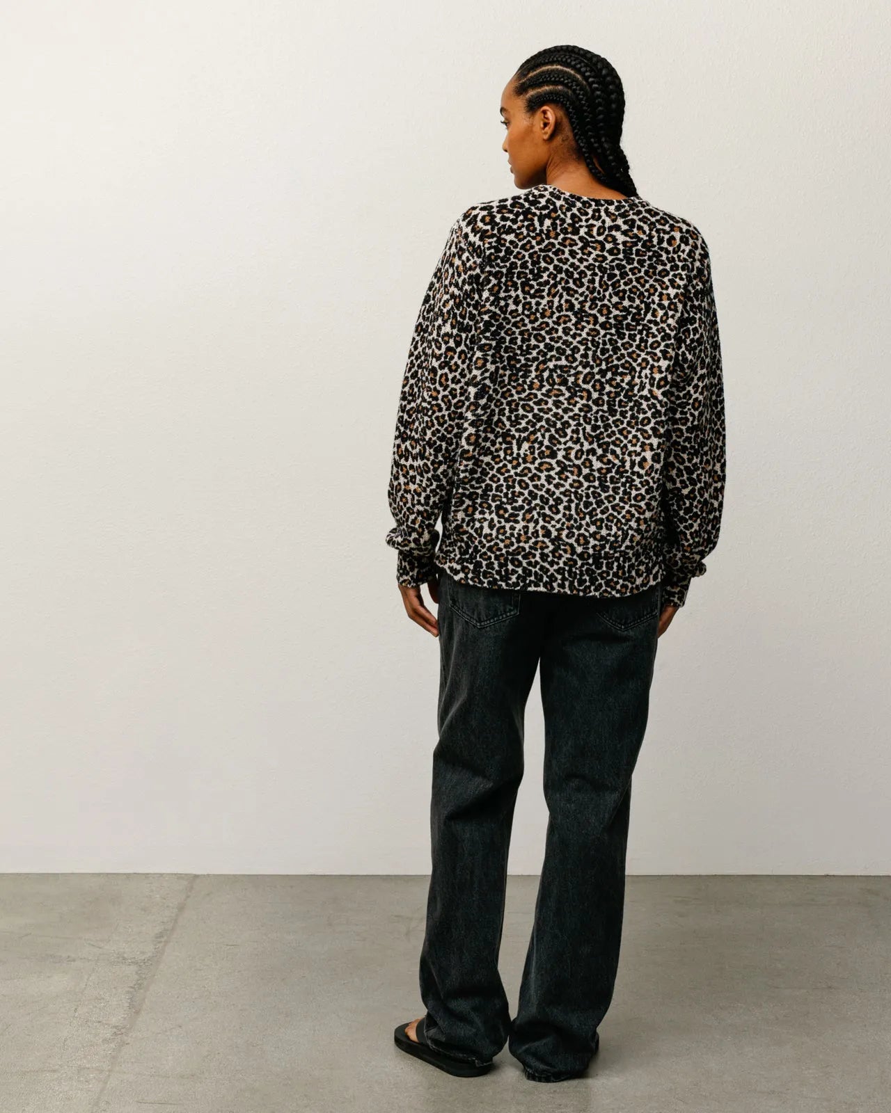 Stussy Leopard Sweater, leopard — available at Norwood