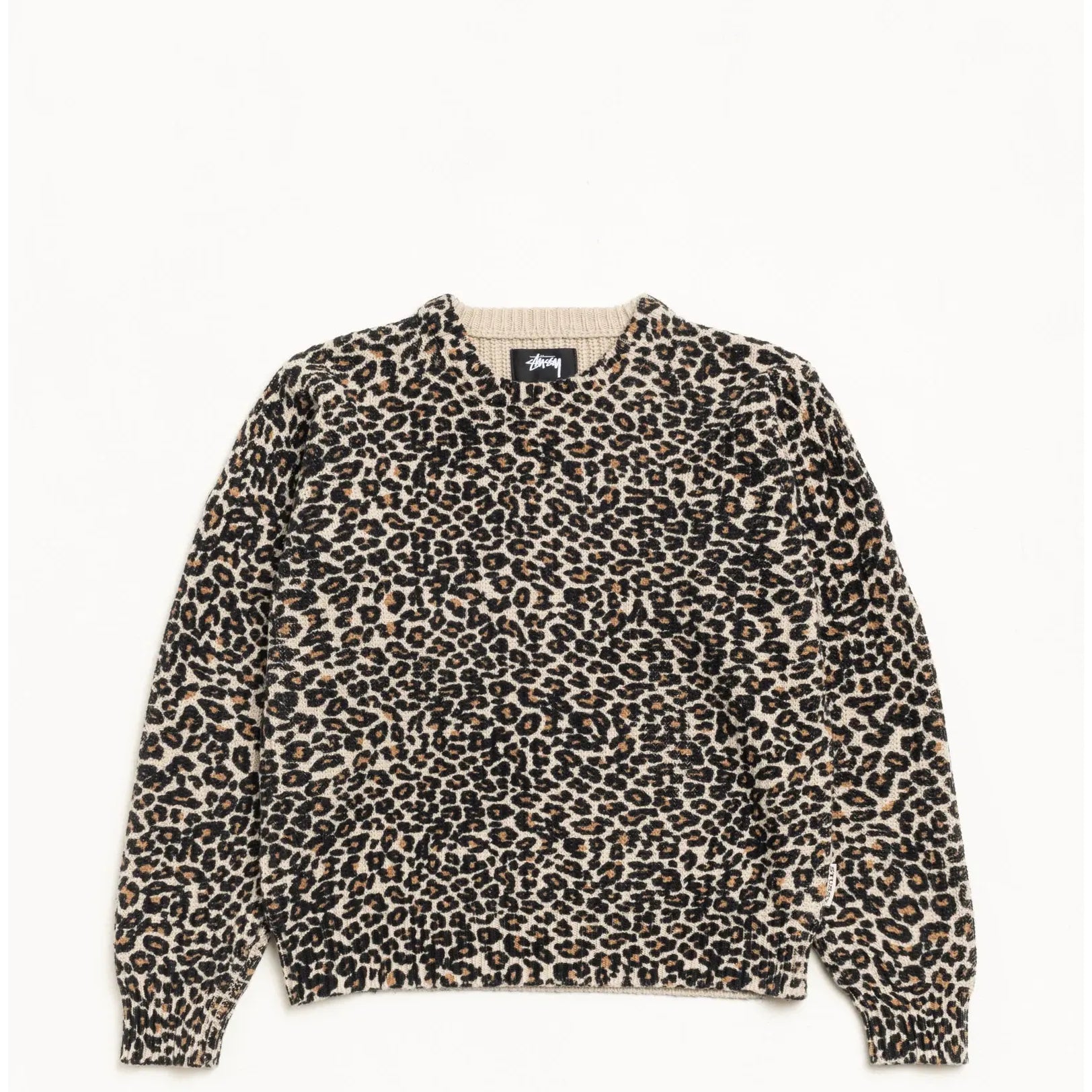 Stussy Leopard Sweater, leopard — available at Norwood