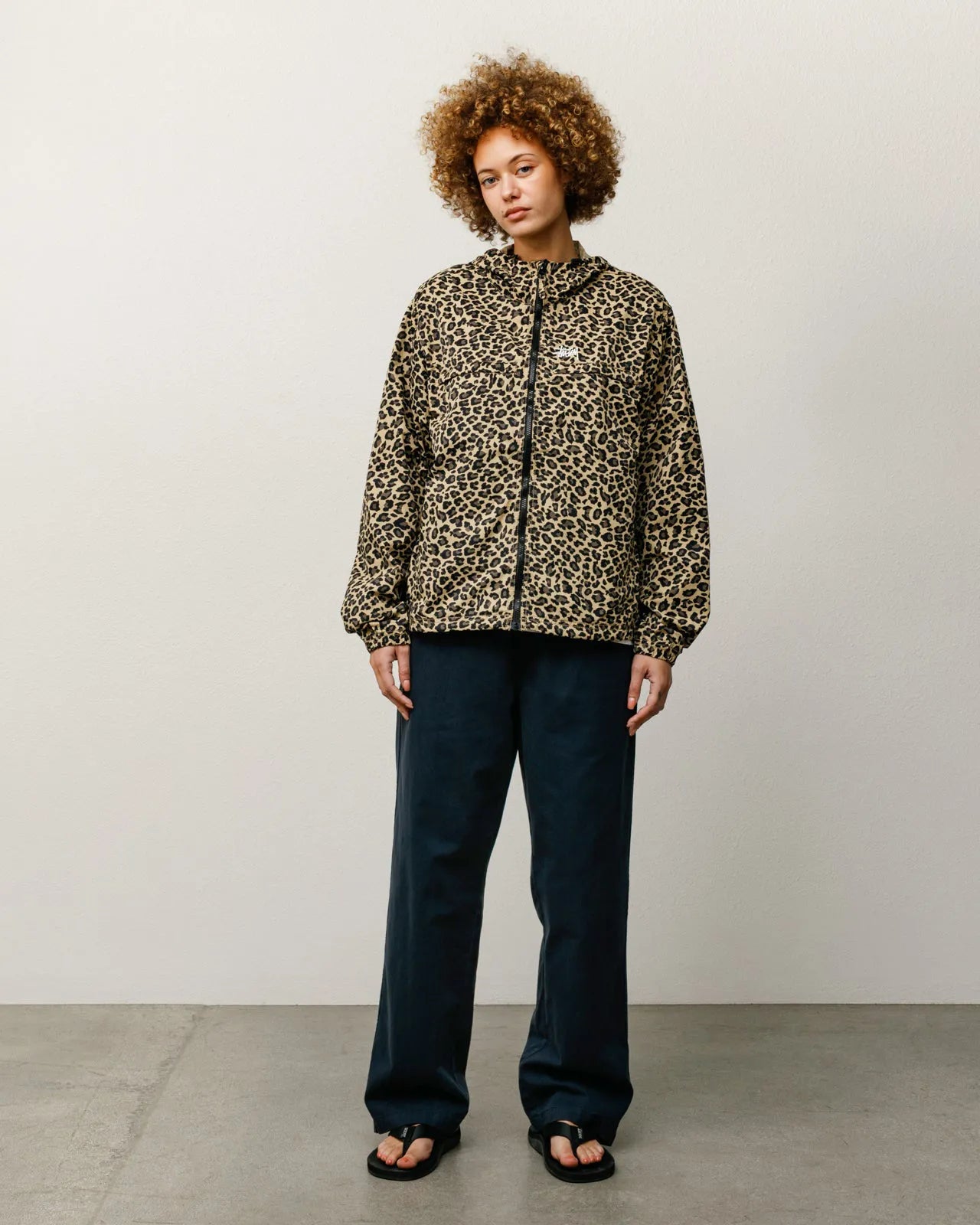 Stussy Lightweight Hooded Jacket, cheetah — available at Norwood