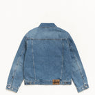 Stussy Lined Denim Trucker Jacket, indigo stone wash — available at Norwood