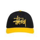 Stussy Big Basic Vintage Cap, black/gold — available at Norwood