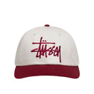 Stussy Big Basic Vintage Cap, natural/wine — available at Norwood