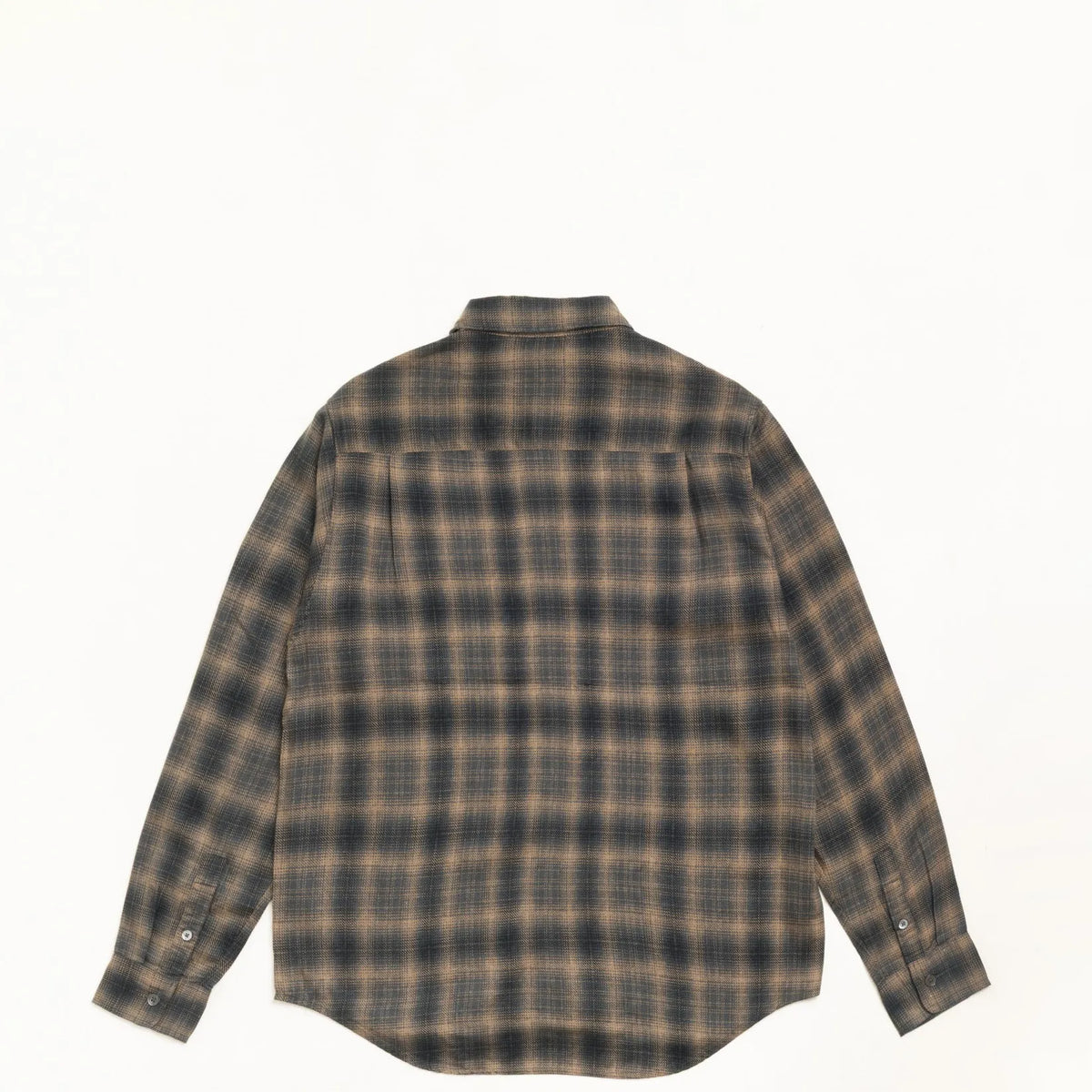 Stussy Matthew Printed Plaid Shirt, brown — available at Norwood