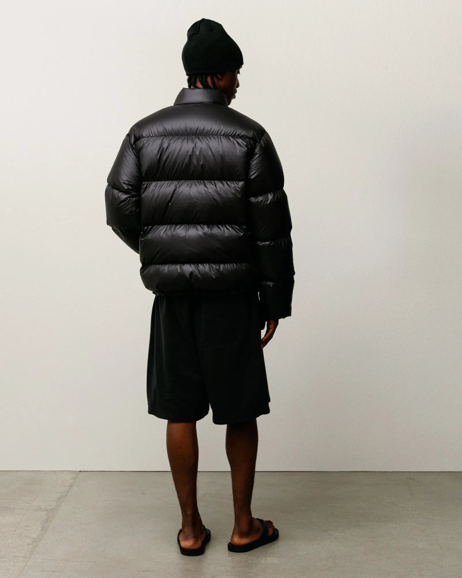Stussy Micro Ripstop Mock Down Jacket, jet black — available at Norwood
