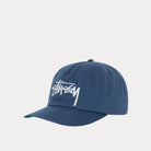 Stussy Big Stock Mid Depth Cap, deep blue