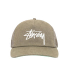 Stussy Md Big Stock Mesh Cap Ball Cap, army green — available at Norwood