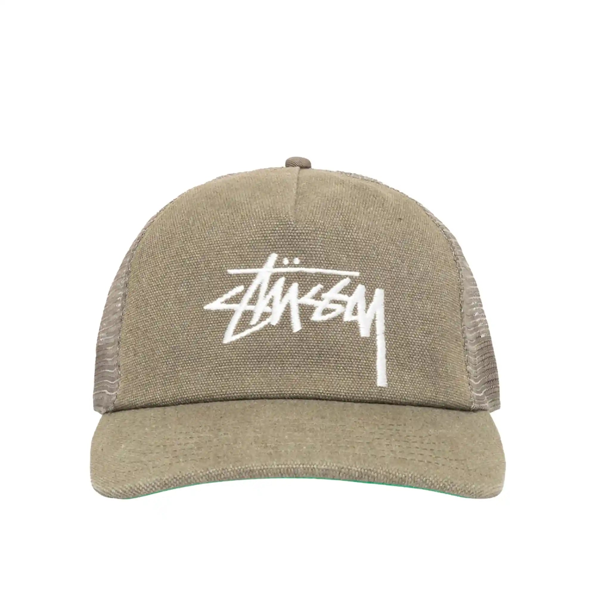 Stussy Md Big Stock Mesh Cap Ball Cap, army green — available at Norwood