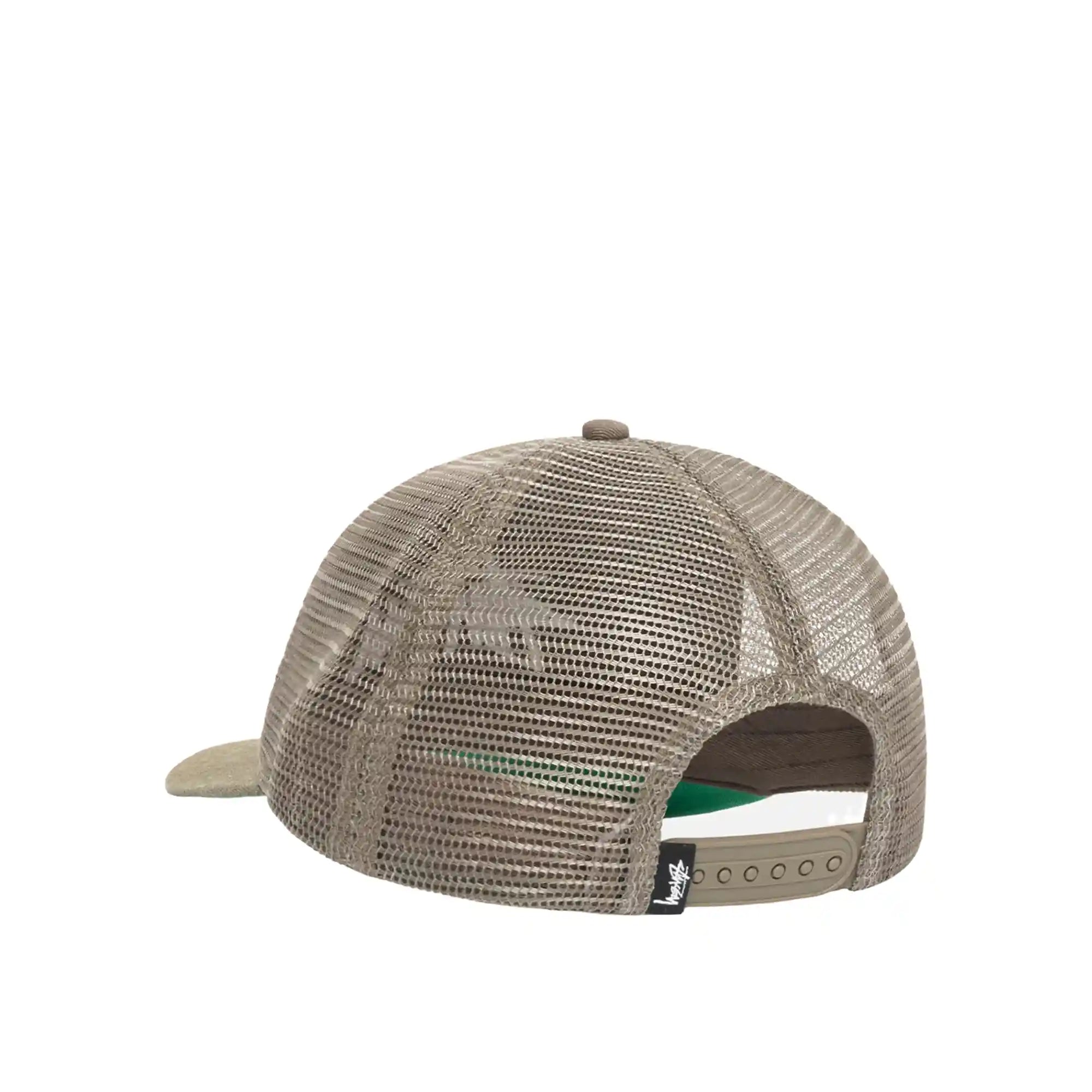 Stussy Md Big Stock Mesh Cap Ball Cap, army green — available at Norwood