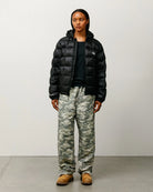 Stussy Midweight Hooded Puffer, black — available at Norwood