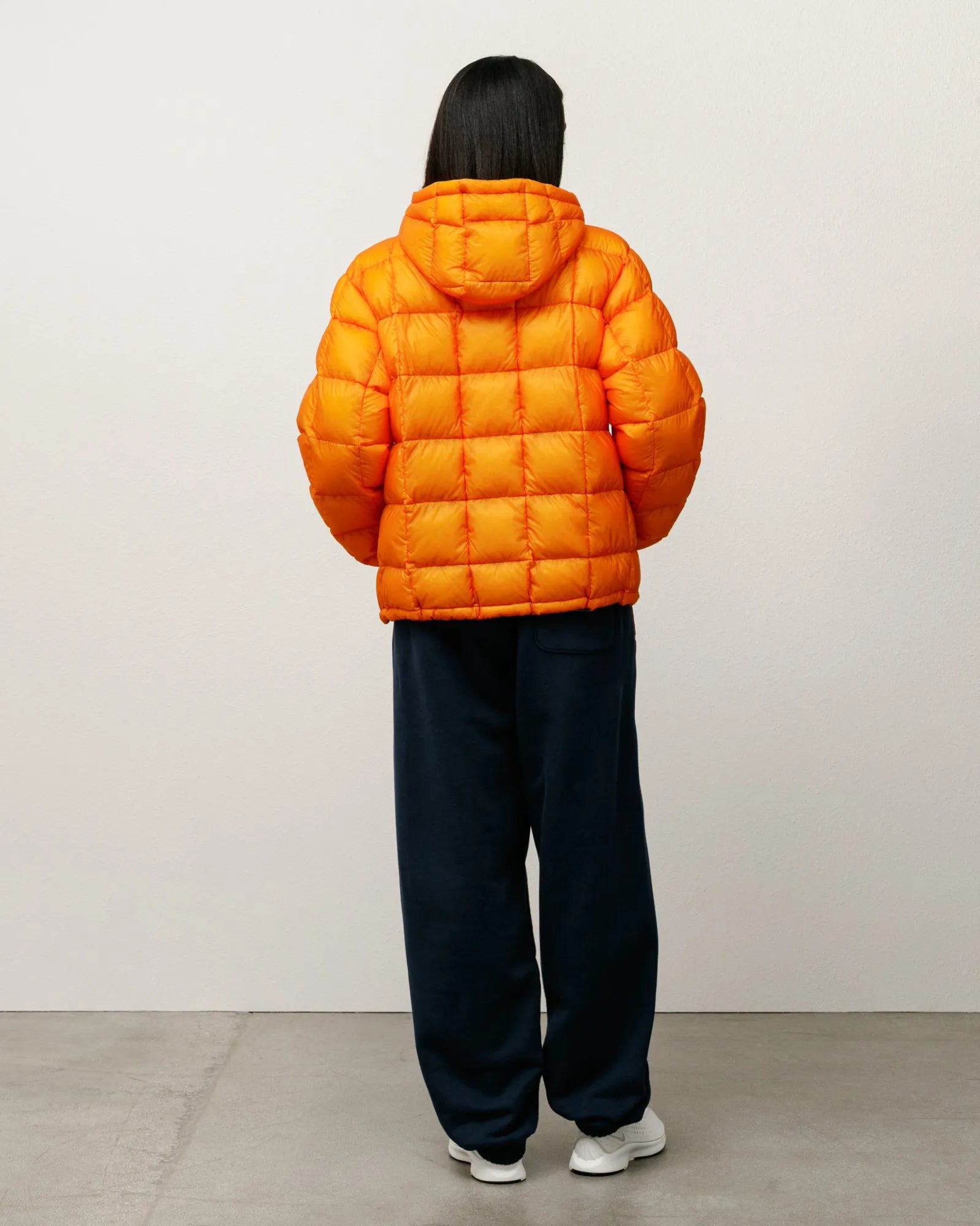 Stussy Midweight Hooded Puffer, orange — available at Norwood