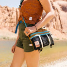 Topo Designs Mountain Accessory Shoulder Bag, khaki/pond blue — available at Norwood
