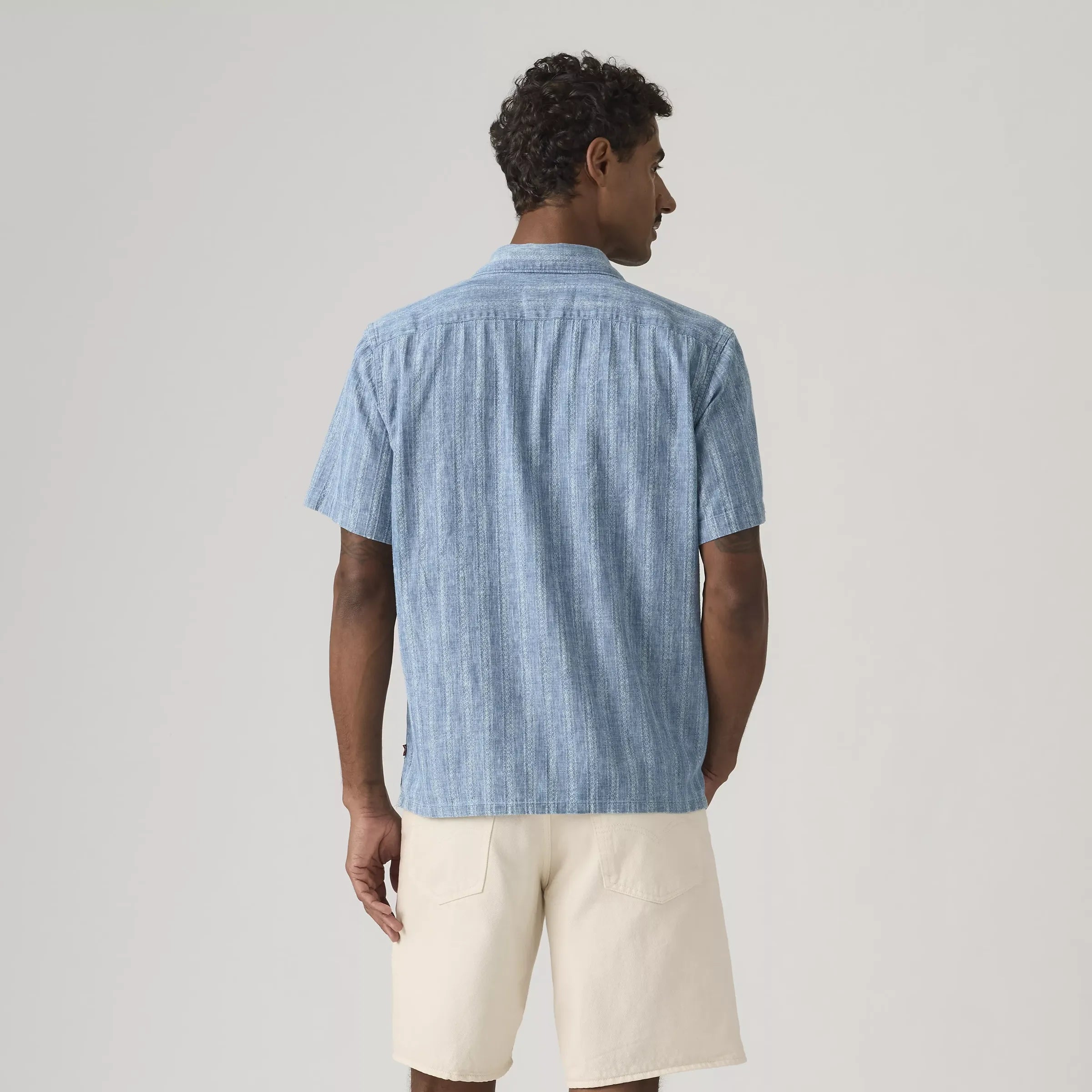 Levi's Sunset No Pocket Camp Shirt, felix indigo dobby — available at Norwood