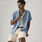 Levi's Sunset No Pocket Camp Shirt, felix indigo dobby — available at Norwood