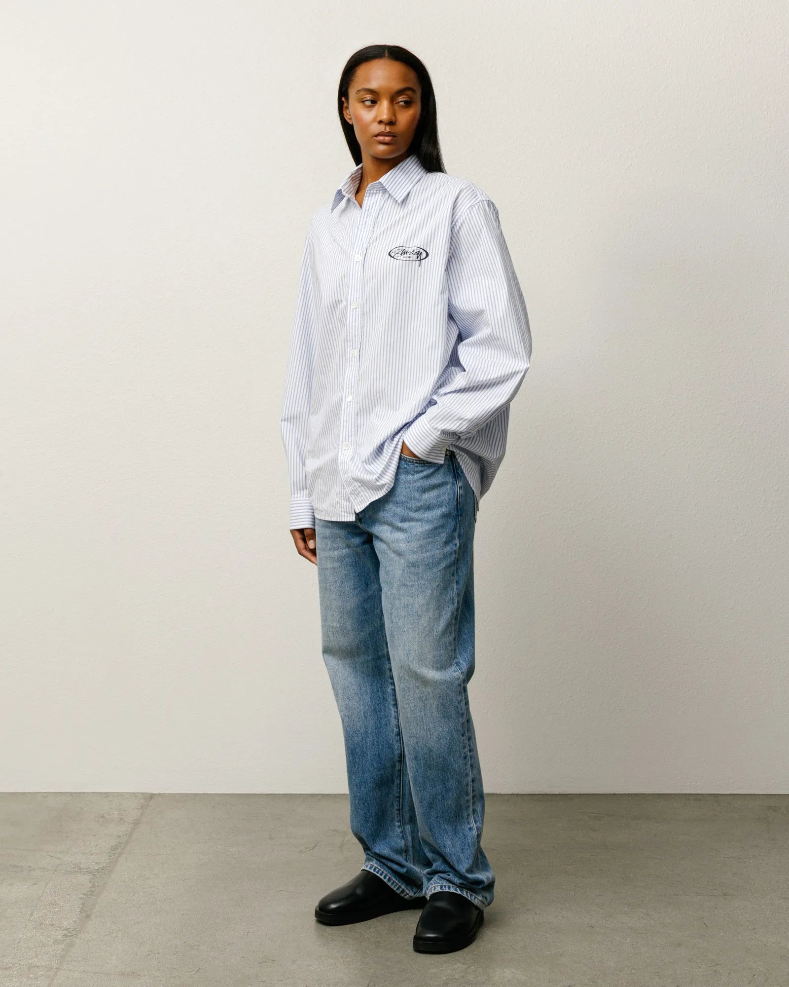 Stussy New Classic Jean Denim, indigo stone wash — available at Norwood