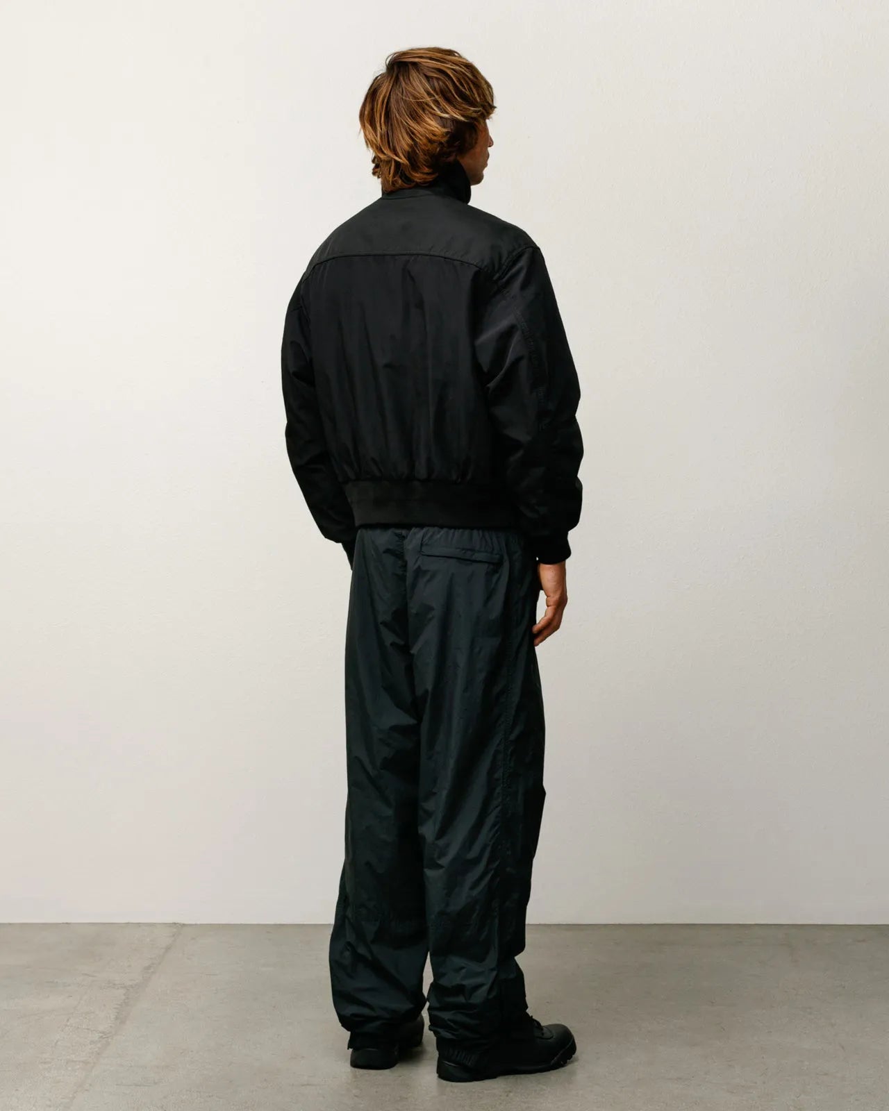 Stussy Nylon Track Pant, black — available at Norwood