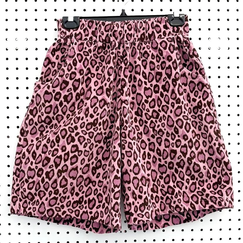 CUB Alia Long Shorts, pink leopard cord