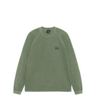 Stussy Raglan Thermal Basic Stock, pine — available at Norwood