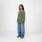 Stussy Raglan Thermal Basic Stock, pine — available at Norwood