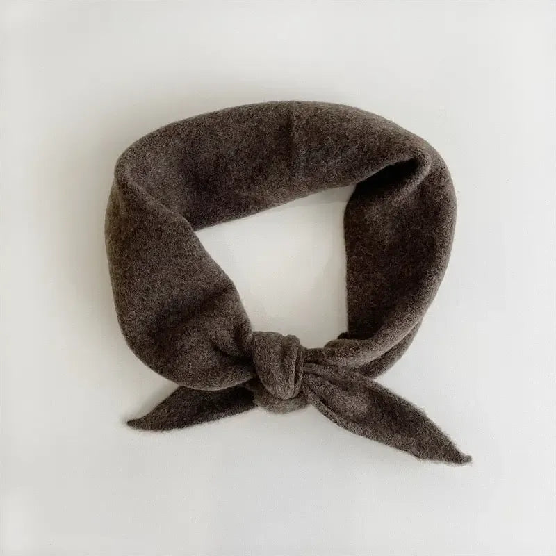 Billy Bamboo Fuzzy Wool Cravat Scarf Neutral, brown — available at Norwood
