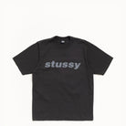 Stussy Shark Pigment Dyed Tee, faded black — available at Norwood